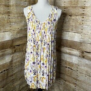 OLD NAVY PLEATED FLORAL COUNTRY WESTERN CASUAL BOHO FLORAL EVERYDAY CHURCH DRESS